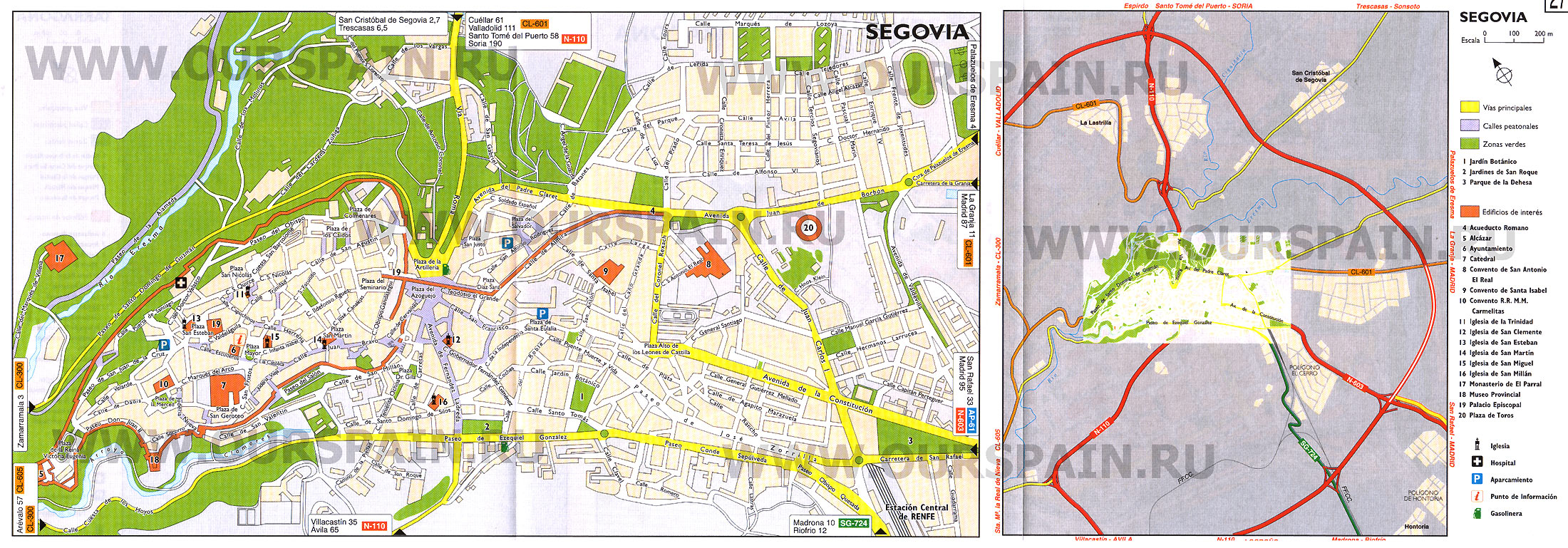 Карта Сеговии