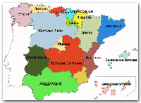 Карта регионов Испании