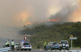 Лесной пожар в Каниелеc 