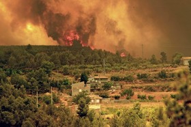 Лесной пожар в Валенсии